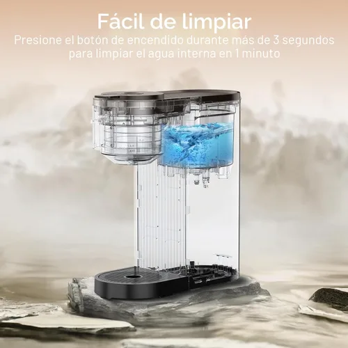 Miniatura 5 de COWSAR Cafetera de una sola porción, cafetera 2 en 1 para cápsulas K-CUP y café molido, tamaños de preparación ajustables de 6 a 14 onzas, depósito