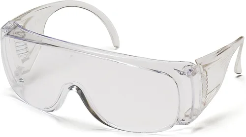 Pyramex Solo Jumbo - Gafas de seguridad con lente transparente, marco transparente