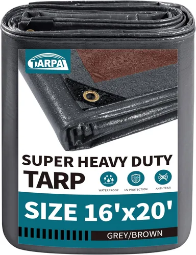 Miniatura 15 de TARPAL Lona súper resistente de 6 x 8 pies, cubierta de lona impermeable de 20 mil, protección UV, lona a prueba de rasgaduras y desgarros