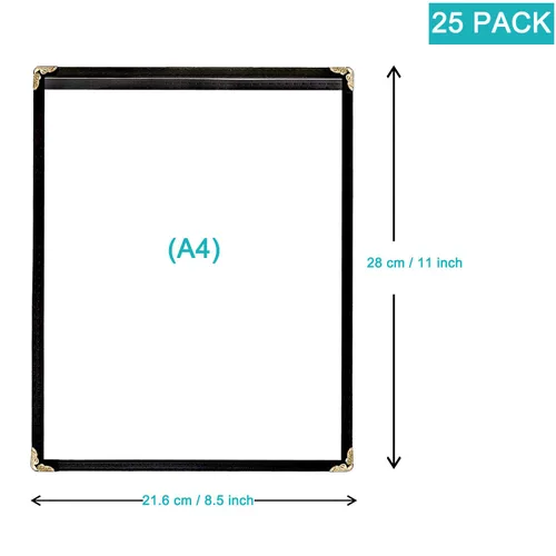 Miniatura 3 de 25 unidades de fundas para menú – de una página, compatible con papel de 8.5 x 11 pulgadas, soporte para menú, fundas para menú de restaurante