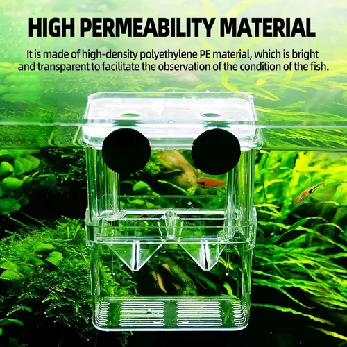 Miniatura 4 de Caja de cría para tanque de peces, caja de incubadora de vivero de acuario, caja de criador, divisor de aislamiento, cajas de eclosión para peces