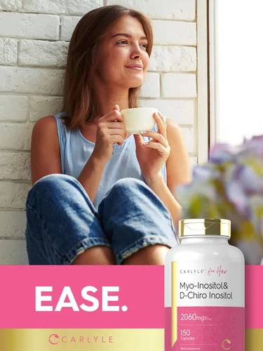 Miniatura 7 de Carlyle Myo-Inositol & D-Chiro Inositol Suplemento para Mujeres 2060mg 150 cápsulas Complejo sin OMG, sin gluten