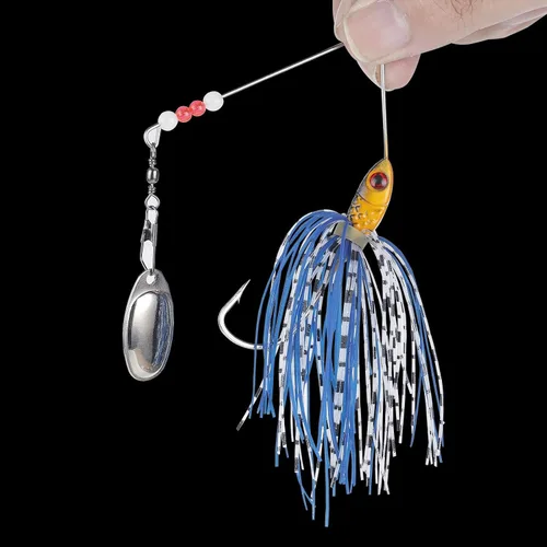 Miniatura 6 de 6 cebos giratorios para lubina, cebos giratorios para pesca de lubina, trucha, salmón, metal duro, spinnerbaits