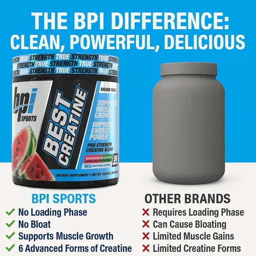 Miniatura 5 de BPI Sports Best Creatine - Polvo de monohidrato de creatina para hombres y mujeres, sal del Himalaya - Fuerza, bombeo, crecimiento muscular