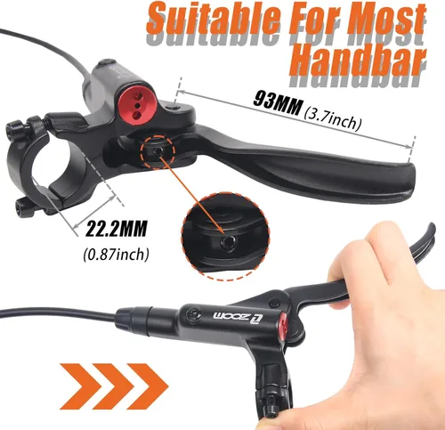 Miniatura 4 de BUCKLOS Zoom MTB Juego de Frenos de Disco Hidráulicos de 4 Pistones, Palanca de Freno Hidráulica de Aleación de Aluminio para Bicicleta de Montaña