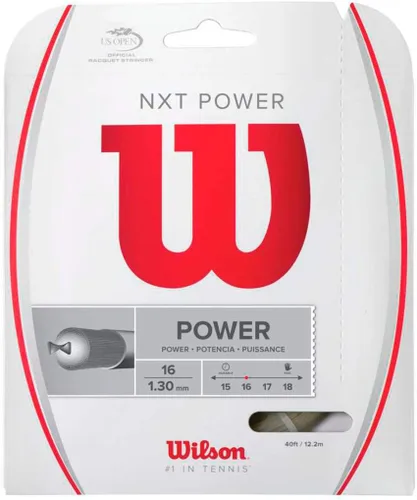 Miniatura 12 de Cuerda de tenis Wilson NXT - Juego y carrete de 200 m Blanco