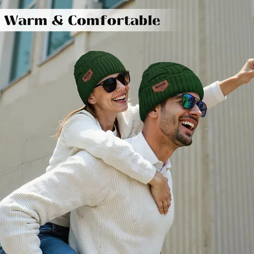 Miniatura 78 de Loritta Gorro de invierno cálido de punto grueso y holgado para hombre