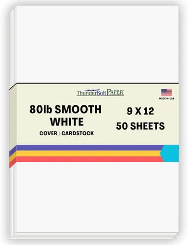 Miniatura 64 de 200 hojas de papel para tarjetas blanco brillante liso de 80#, 10,2 x 22,9 cm (4 x 9 pulgadas) Tamaño de inserción para sobre #10 - 36 kg/libra