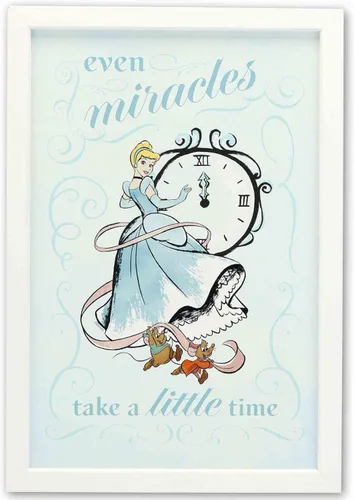 Miniatura 10 de Decoración de pared de madera enmarcada con alfabeto de princesas Disney - Gran imagen de princesa con Bella, Cenicienta, Ariel, Rapunzel y más