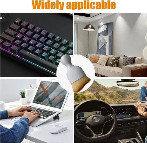 Miniatura 6 de Pincuttee Cepillo de detalles de coche para interior, kit de cepillo para detalles de automóvil, cepillo de cerdas suaves, herramienta universal