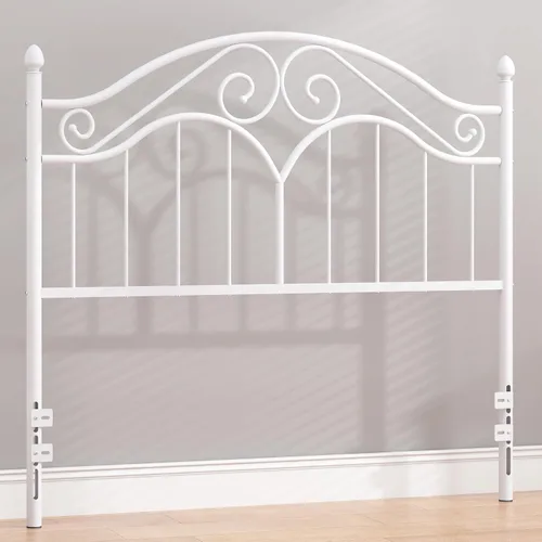 Miniatura 11 de Elephance Cabecero para Marco de Cama Tamaño Queen, Cabecero de Metal de Cama con Plataforma Vintage Únicamente, Altura Ajustable, Resistente