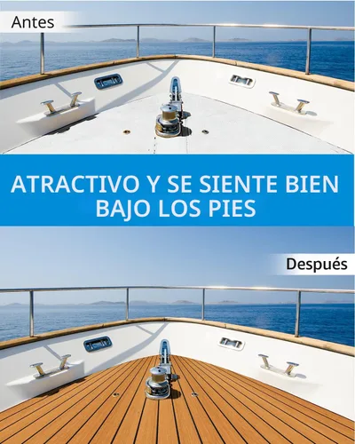 Miniatura 7 de OCEANBROAD Suelo de espuma EVA para barco con base adhesiva 3M, cubierta marina autoadhesiva de 96''x45.6''/36''/28.8''/16.8'', 48''x16.8'' hoja