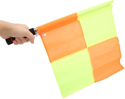 Miniatura 2 de 2 banderas de árbitro de linesman bandera de mano de fútbol linesman banderas con bolsa para eventos deportivos, fútbol, voleibol, pista de fútbol