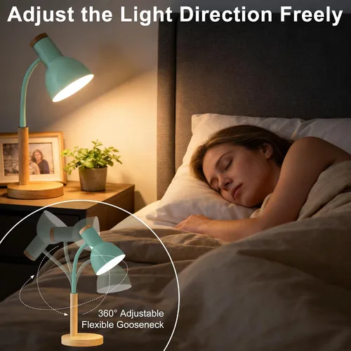 Miniatura 5 de WLHONG Lámpara de escritorio LED, lámparas de mesa modernas, 3 modos de color, luz de lectura que cuida los ojos, luz de escritorio con cuello