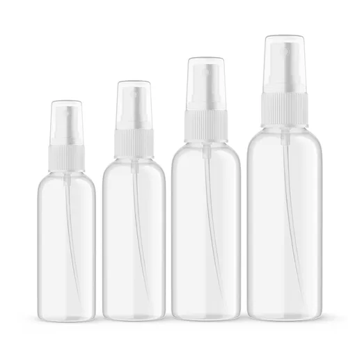 Miniatura 8 de SEVENHEAD Botella atomizadora de aceite esencial de plástico de 2.0 fl oz, 2 onzas, tres colores, transparente, blanco, ámbar, botella pequeña