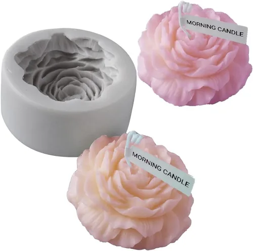 Miniatura 6 de Cestony Moldes de silicona para velas de bola de rosas grandes en 3D para el día de San Valentín, para hacer velas, pilar de resina, aromaterapia
