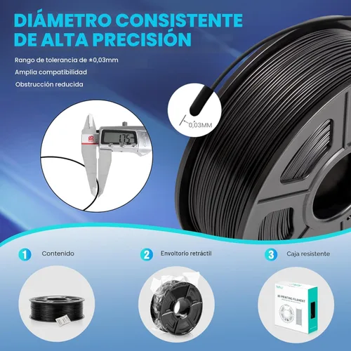 Miniatura 6 de SUNLU TPU - Filamento para impresora 3D de 1.75mm, filamento TPU de alta velocidad 95A, filamento 3D flexible de 1KG para impresión rápida, 35.27 oz