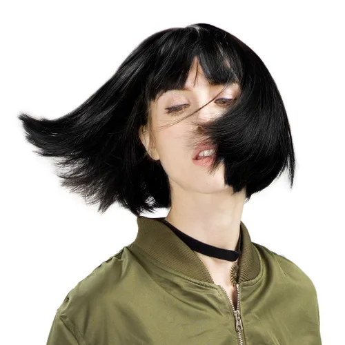 Miniatura 6 de REECHO peluca corta con flequillo, de cabello sintético, para cosplay, para mujeres