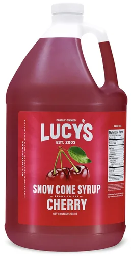 Miniatura 5 de Lucy's Family Owned – Jarabe para cono de nieve de raspado – 1 galón (128 onzas)
