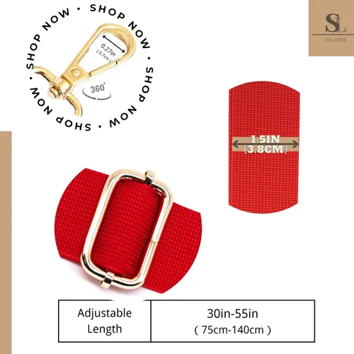 Miniatura 229 de S&loyoe Correas de repuesto para bolso, correa ajustable para bolsa cruzada, correas de guitarra anchas para bolsos de 1.5 pulgadas