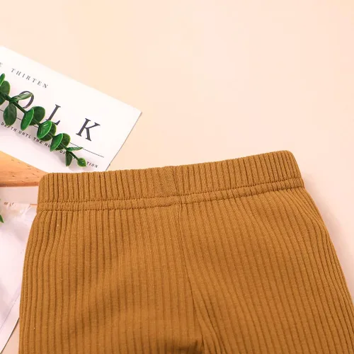 Miniatura 5 de Lala Bear Paquete de 3 pantalones sólidos y leggings casuales para bebé niña