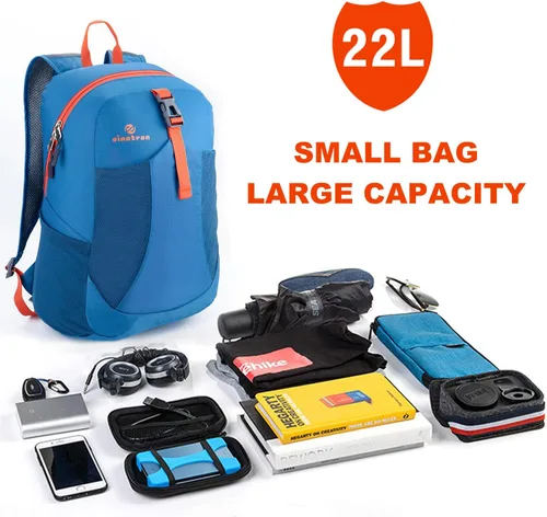 Miniatura 6 de Sinotron - Mochila de senderismo ligera y plegable de 22 l, mochila pequeña de senderismo, mochila de día para mujeres, hombres, viajes, camping