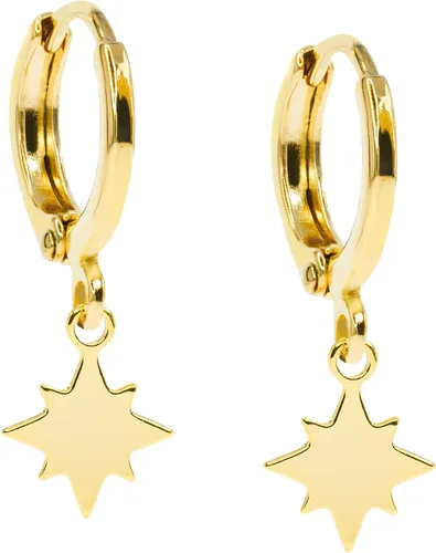 Miniatura 17 de 14K Gold Clasp Closure Dangle Earrings, Trendy Hoop with Charm, Huggie Hoop Earrings, Hypoallergenic Nickel Free Earrings, Lightweight Huggies for