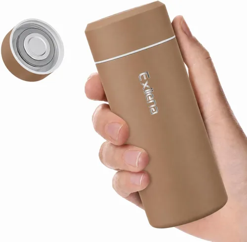 Miniatura 19 de 【Mejorado】Exllena Botella de Agua Aislada Pequeña 8 oz/250ml – Mini Botella de Agua Aislada para Bebidas Calientes y Frías, Botella de Agua Pequeña