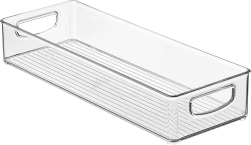 Miniatura 9 de iDesign Contenedor de almacenamiento transparente extra largo delgado Organizador estrecho, apilable, de cocina o despensa