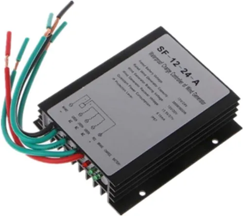 Miniatura 5 de Sistema de energía solar eólica de 600 vatios (kit de sistema híbrido): 1 generador de viento de 12 V/24 V 400 W + 2 paneles solares policristalinos