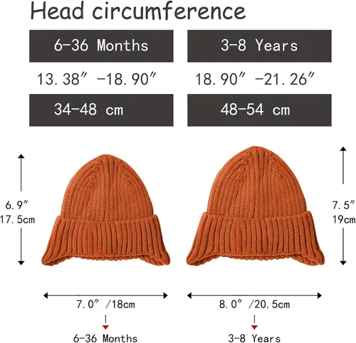 Miniatura 5 de MaxNova Gorro de invierno para bebé, gorro de punto con orejeras para niños y niñas de 0 a 8 años