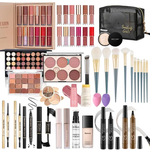 Kit completo de maquillaje para mujeres, juego de maquillaje, juegos de maquillaje para mujeres, niñas, adolescentes, maquillaje para mujer, juego