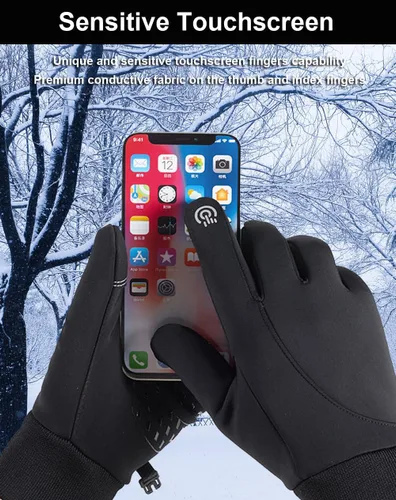 Miniatura 2 de Guantes de invierno para hombres y mujeres, guantes de pantalla táctil, guantes de correr, guantes de ciclismo, guantes cálidos