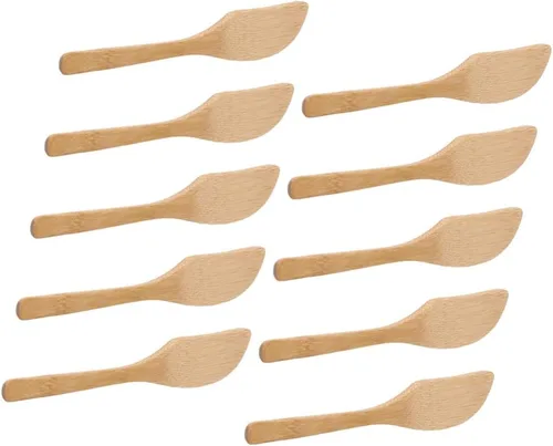 Miniatura 8 de Cuchillo de mantequilla de madera natural, espátula, herramienta de cocina de bambú, panadería, pastel, mermelada, mantequilla esparcidora