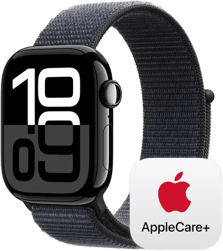 Miniatura 9 de Apple Watch Series 10 [GPS 42 mm] Smartwatch con caja de aluminio negro brillante y correa deportiva negra - M/L. Rastreador de fitness, aplicación