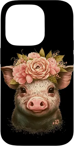 Miniatura 17 de Pig with Leopard Headband Flower Cute Pig Lover Case for iPhone 17
