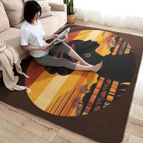 Miniatura 4 de Alfombra africana de 2 x 3 pies, alfombra de área afro, alfombras étnicas para entrada, sala de estar, dormitorio, alfombra africana, decoración