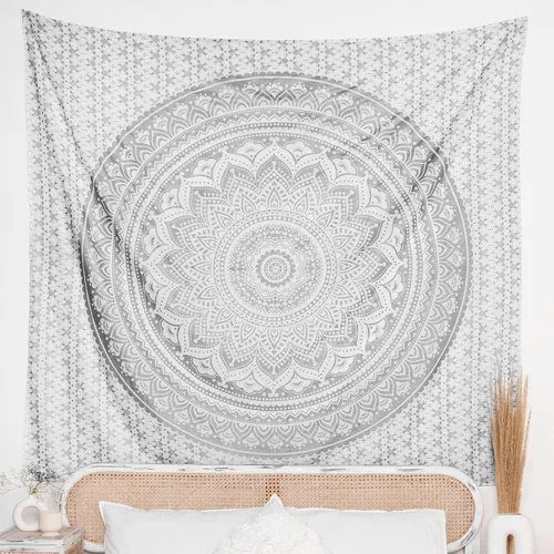 Miniatura 11 de RAJRANG - Tapiz con mandala para dormitorio y sala de estar, bohemio, para colgar en la pared, tapices de algodón