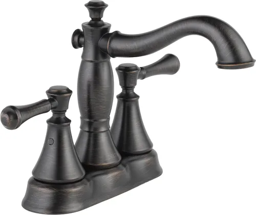 Delta Faucet Cassidy - Grifo de baño de bronce, grifo de baño central, grifo de lavabo de baño, conjunto de drenaje de metal, bronce veneciano