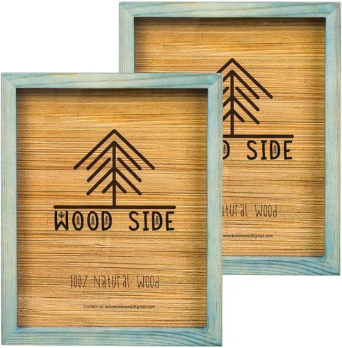 Miniatura 11 de Marcos de fotos de madera negra de 8 x 10 pulgadas, juego de 2 – 100% madera maciza ecológica natural con bordes gruesos para montaje en pared