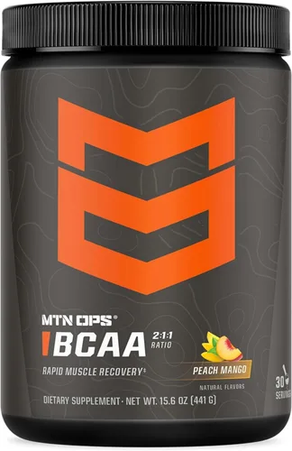 MTN OPS BCAA Powder - Suplemento de aminoácidos 2:1:1 en polvo para una rápida recuperación muscular y reparación sin azúcar y sin gluten, 30