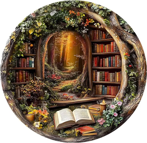 Miniatura 16 de KAAYEE Rompecabezas de madera para adultos, efecto visual 3D, dragón de lectura nocturna familiar, rompecabezas de madera de forma única, Lectura