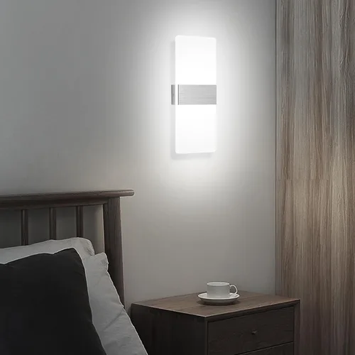 Miniatura 2 de MEHIDFY Juego de 2 apliques de pared, lámpara de pared regulable con control táctil, apliques de pared LED recargables, luces de pared a