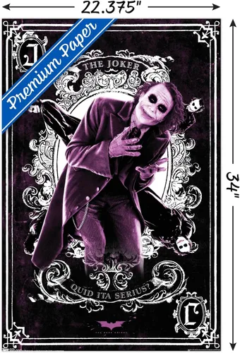 Miniatura 3 de Trends International Póster de pared de DC Comics Movie - The Dark Knight - The Joker Playing Card - Póster de pared, 22.375 x 34 pulgadas, versión