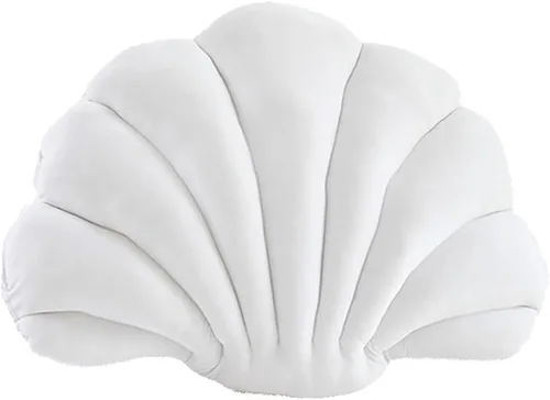 Almohada con forma de concha de mar de terciopelo blanco, almohada de felpa con temática de mar y océano, almohada decorativa para cama, sofá,