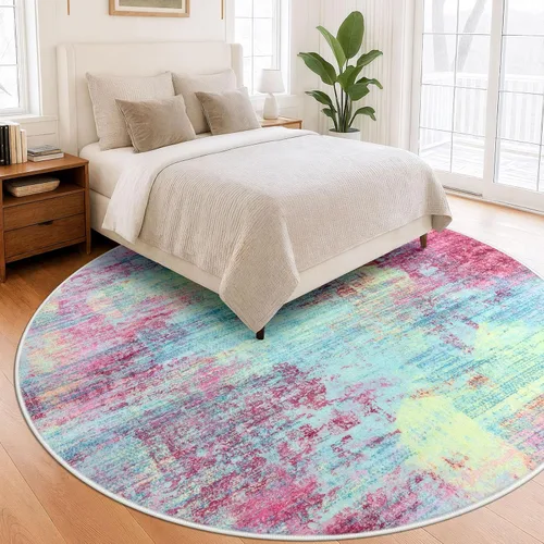 Miniatura 915 de IOHOUZE Alfombra abstracta lavable de 3 x 12 pies para pasillos, antideslizante para cocina, camino de entrada de lana sintética para interiores