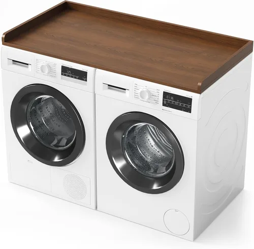 SpaceAid Encimera de Lavadora y Secadora, Estante Superior de Madera para Lavandería con Borde, 54" de Ancho x 27.5" de Profundidad, Organizador
