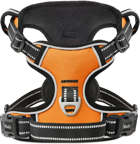 Miniatura 33 de Arnés para perro HEELE para perros grandes sin tirones Chaleco arnés para perro grande con mango acolchado suave reflectante para entrenamiento al