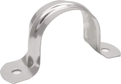 Miniatura 11 de 10 piezas de correa de tubo rígida de 4 pulgadas, correa de acero inoxidable de dos agujeros con soporte en U, juego de kit de variedad de clip