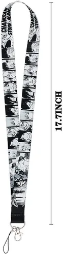 Miniatura 2 de Chainsaw Man Anime Manga 17.7 pulgadas Cuello Lanyard Llavero Holder ID Badge Mobile Phone Pin Correa por Pinstant
